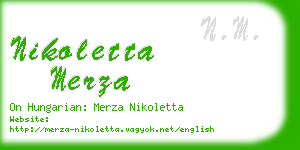 nikoletta merza business card